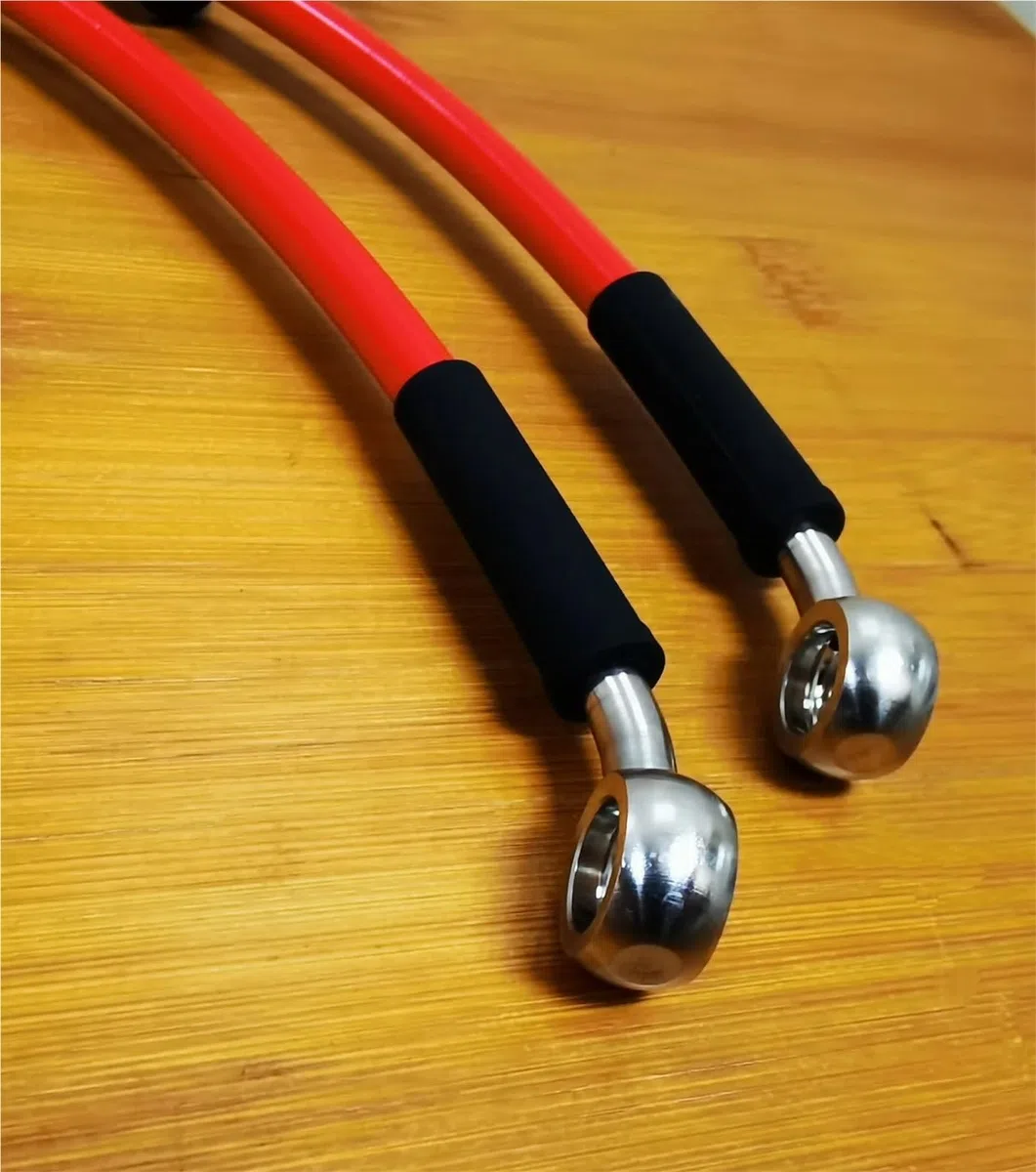1 Paire De Flexibles Frein Hydrauliques Tressés En Acier Inoxydable Métrique M10x1 Femelle Pivotant + 10 Mm 20 Degrés Banjo Flexibles de frein(1000MM)