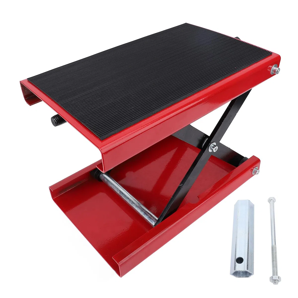 Motorcycle Scissor Lift Jack, Motorcycle Lift Scissor Jack 3.35 to 13.39in Adjustable Height Foldable 500kg Capacity Motorbike Jack Stand