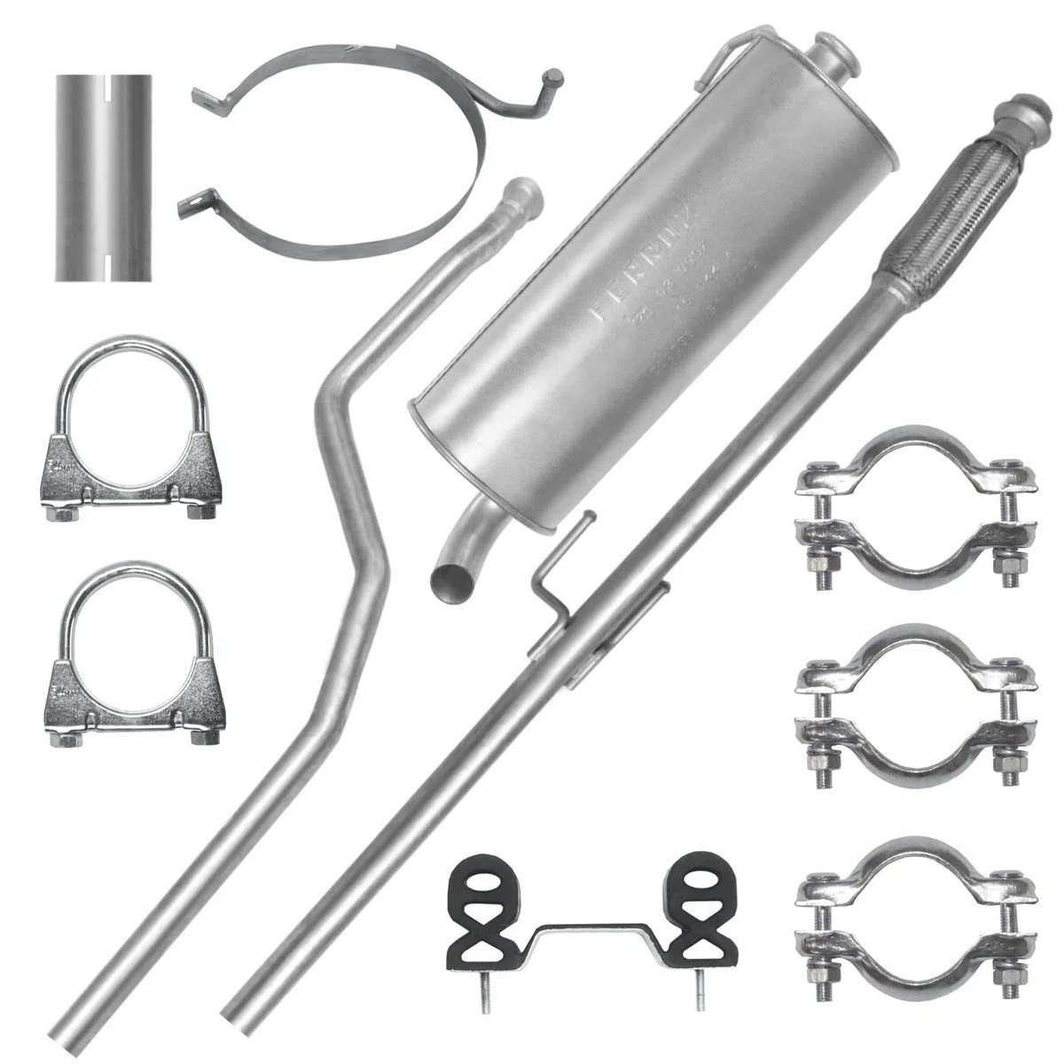 FERROZ Pot d’échappement pour Peugeot 206 1998-2009